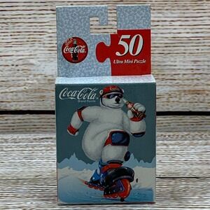 Coca Cola‎ Rollerblade Bear 50 Piece Ultra Mini Jigsaw Puzzle [1998]